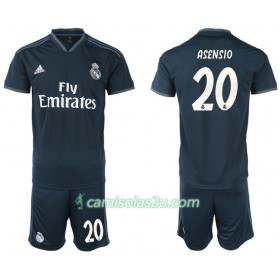 Camisolas de Futebol Real Madrid ASENSIO 20 Criança Equipamento Alternativa 2018/19 Manga Curta